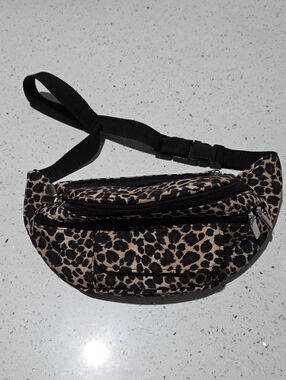 Source Unknown Leopard Print Mini Belt Bag - Black and Tan